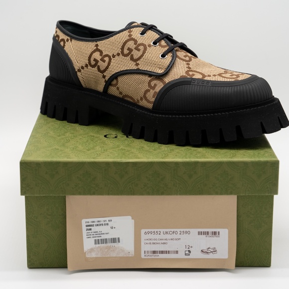 size 12.5G / 13 US Gucci Supreme Maxi GG Lace Up Jacquard Chunky - Picture 11 of 12